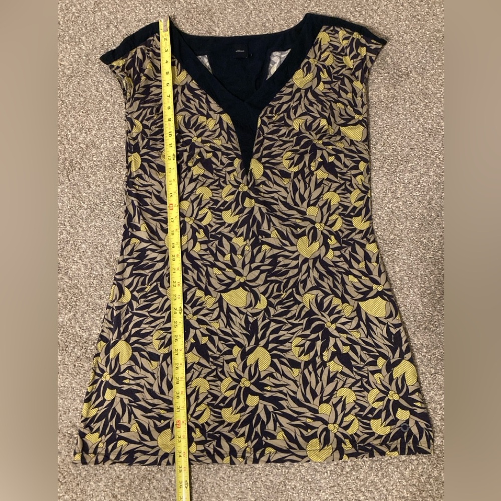 Skunkfunk Abstract Botanical V-Neck Cap Sleeve Dress - Picture 6 of 7